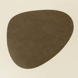 Nupo Curve Recycled Leather Placemat, Caviar
