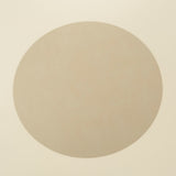 Nupo Round Recycled Leather Placemat, Oyster White