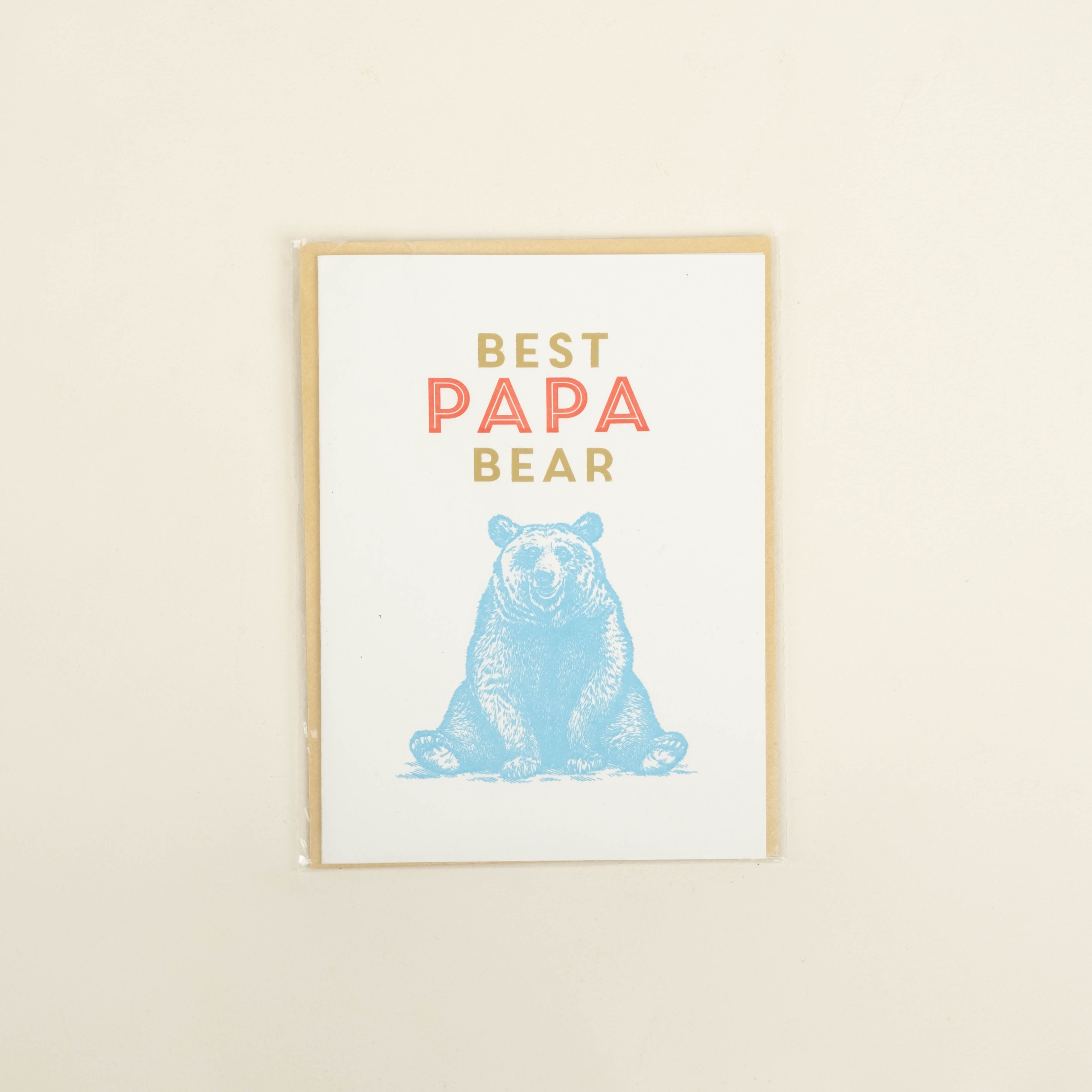 Papa Bear Letterpress Card