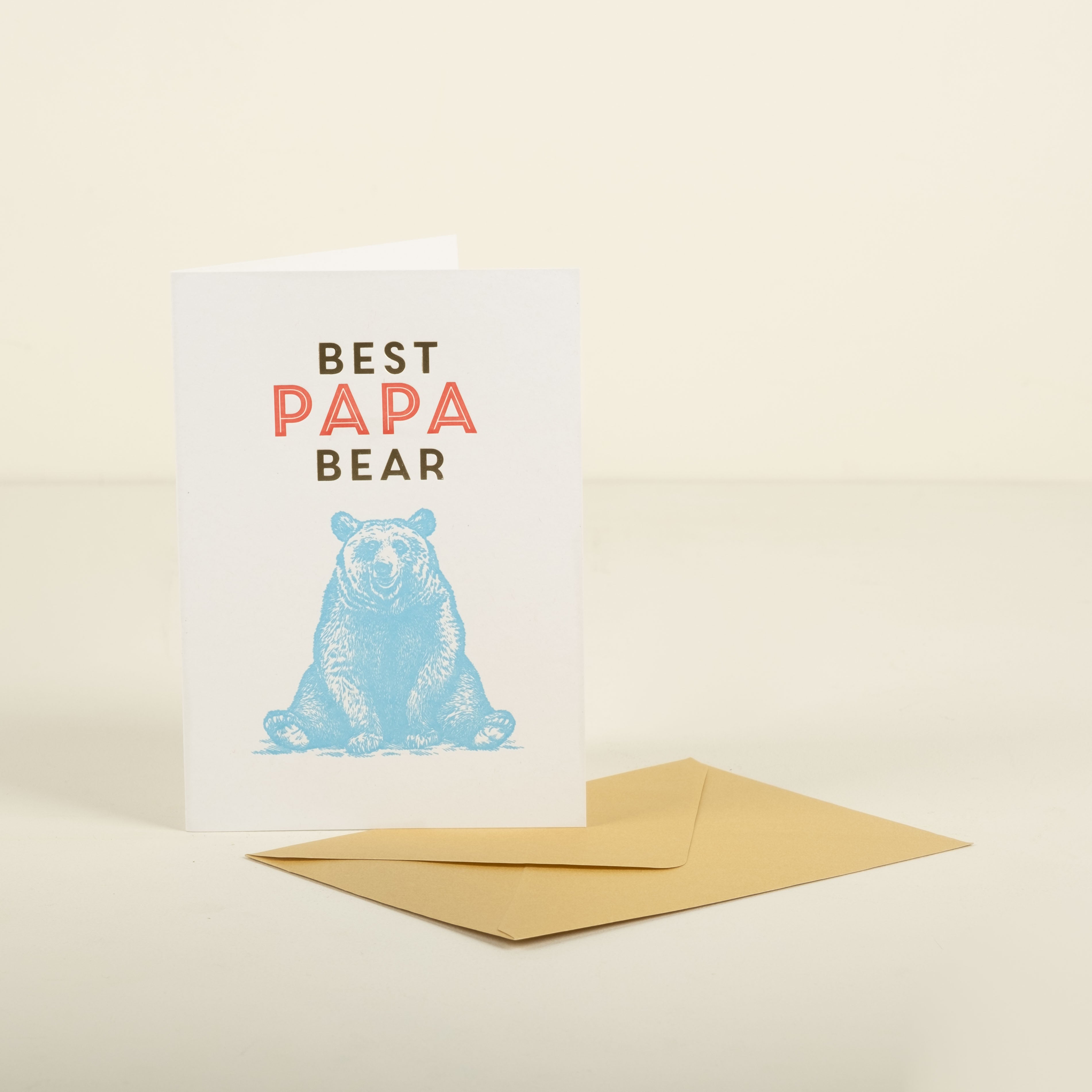 Papa Bear Letterpress Card 1
