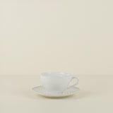 Pearl White Tea Cup and Saucer