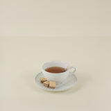 Pearl White Tea Cup and Saucer