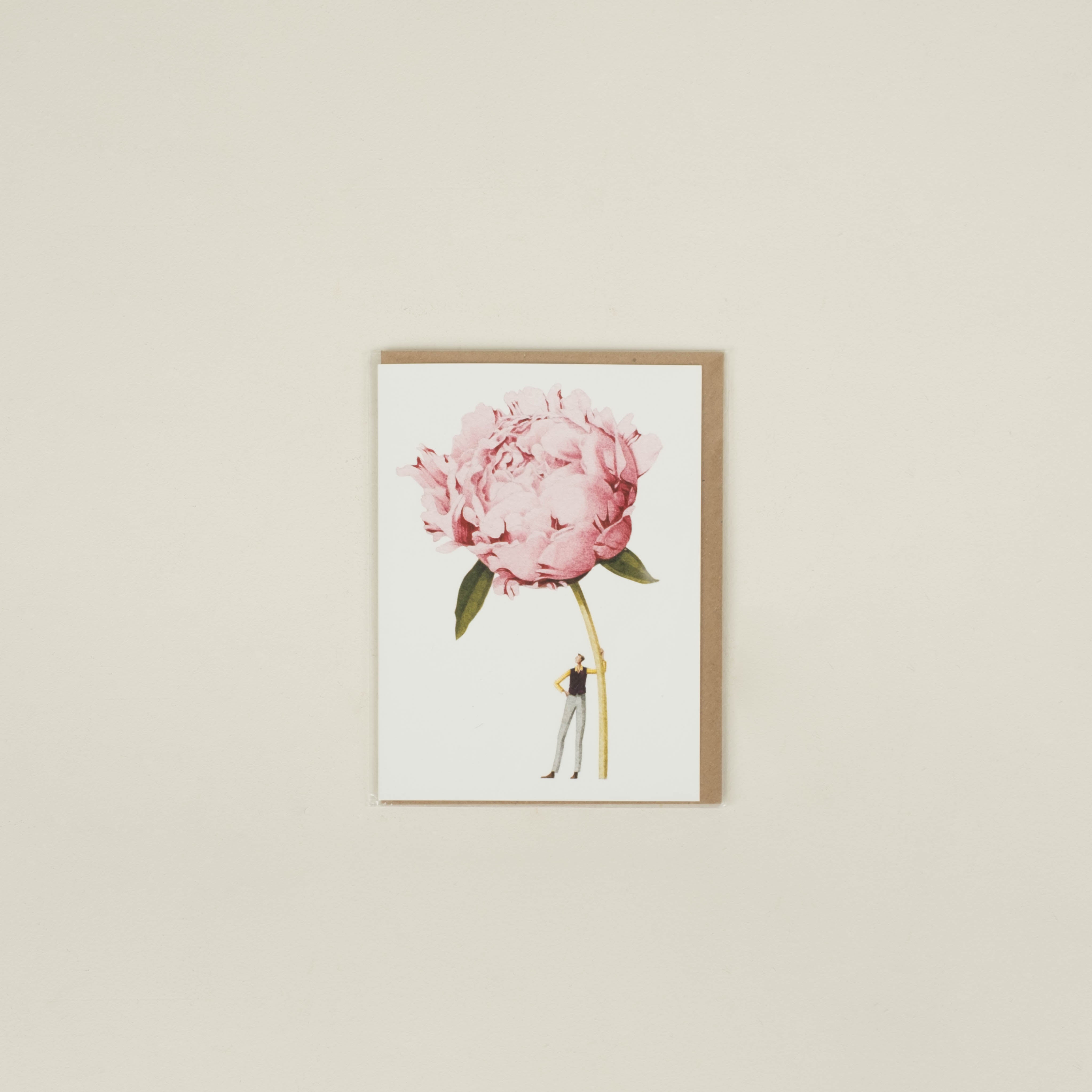 Pink Peony Greeting Card