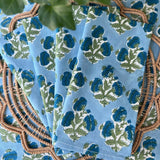 Poms Napkins, Bluebird, Set/4