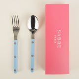 Children’s Fork & Spoon Set, Light Blue
