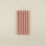 Set of 6 Solid Dinner Candles, Rose