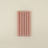 Set of 6 Solid Dinner Candles, Rose