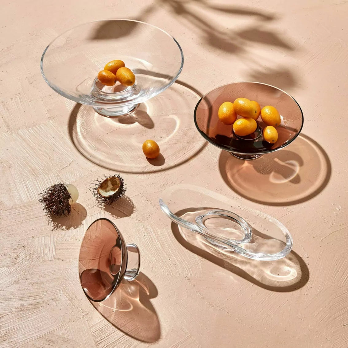 Silhouette Pedestal Fruit Bowl, Caramel