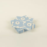 Sky Blue Unikko Paper Cocktail Napkins