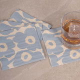 Sky Blue Unikko Paper Cocktail Napkins Lifestyle