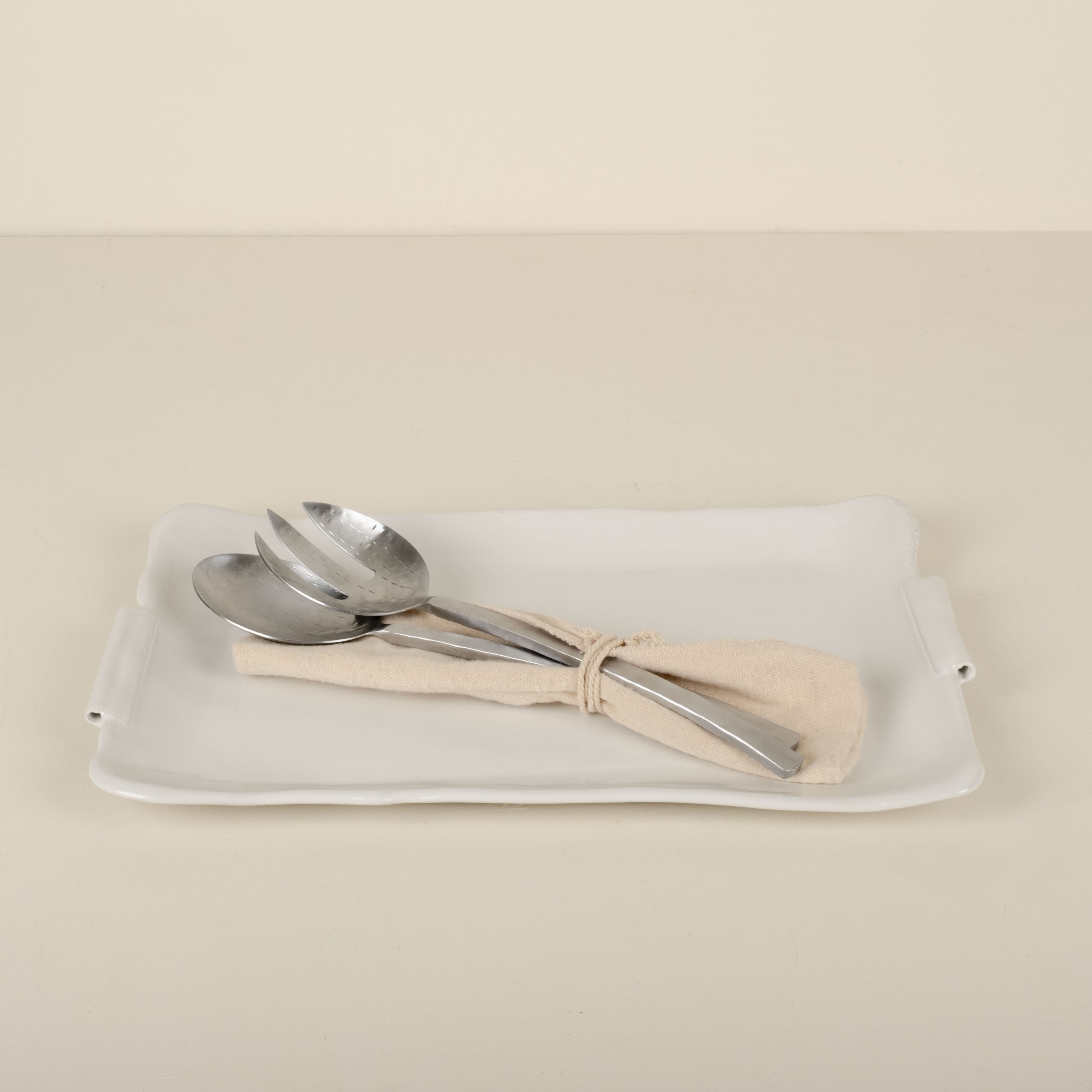 Slate Stainless Salad Servers Lifestyle 2
