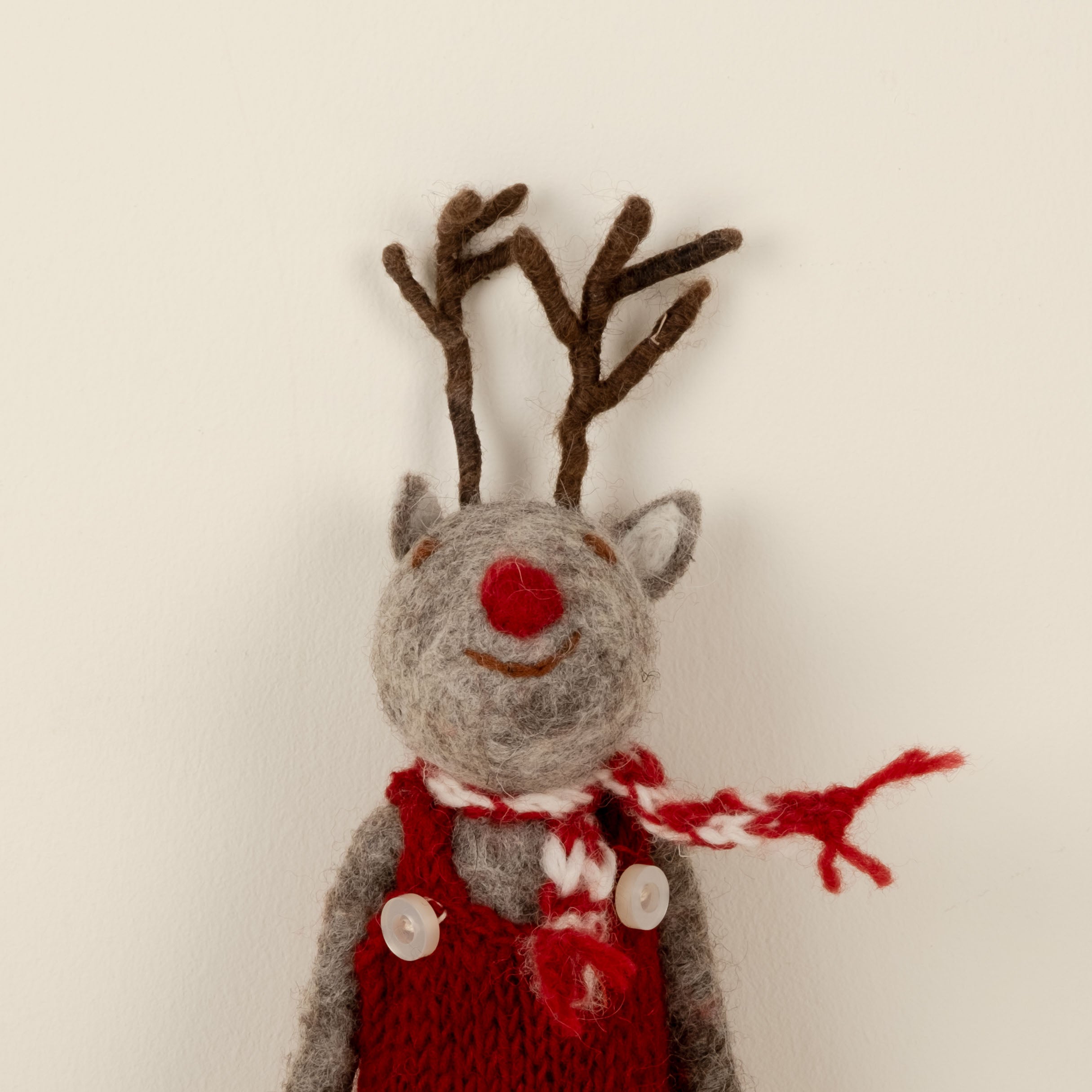 Small Felt Rudolf Mouse, 27cm