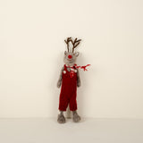 Small Felt Rudolf Mouse, 27cm