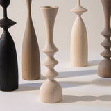 Spool Small, Pickled Ash Candlestick