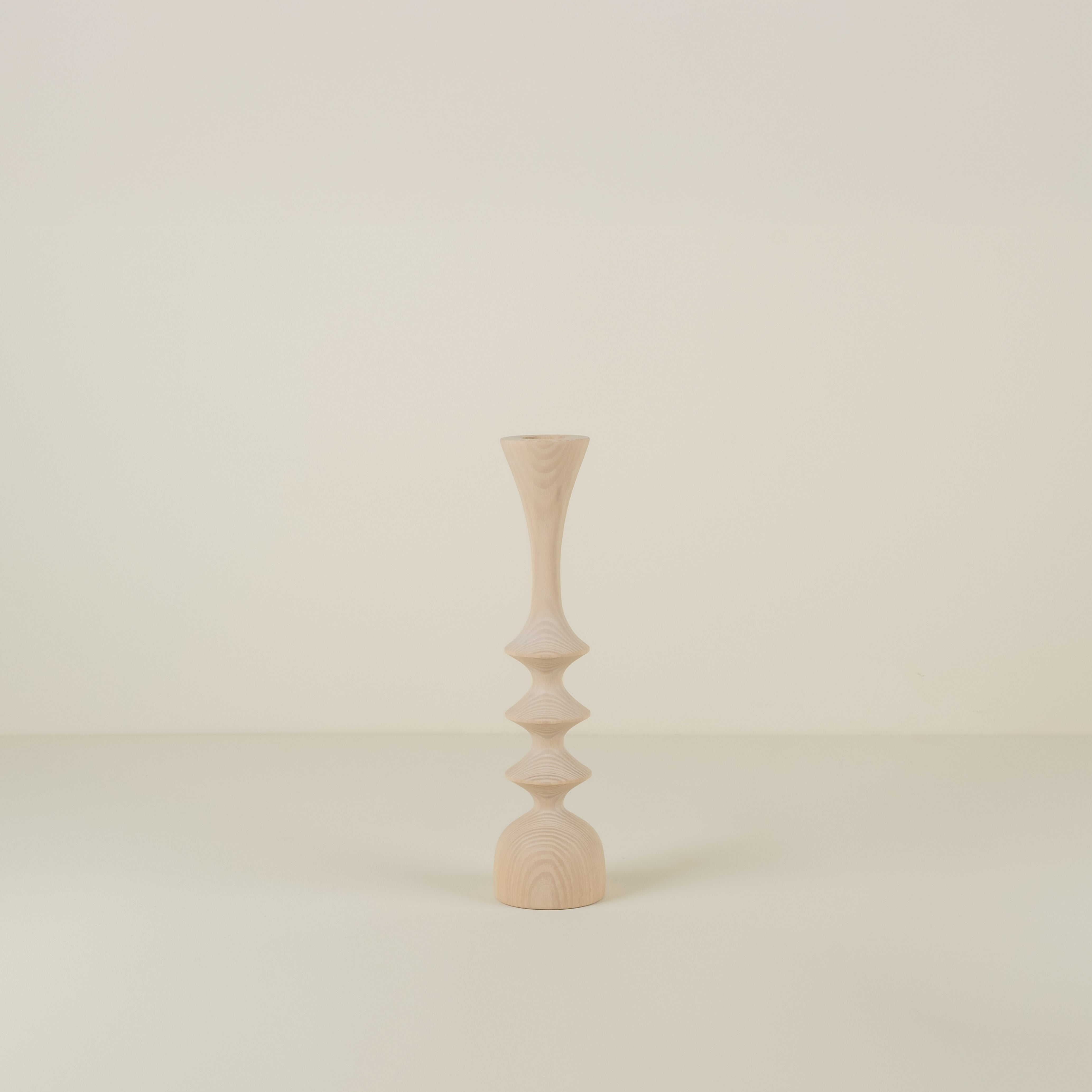Spool Small, Pickled Ash Candlestick