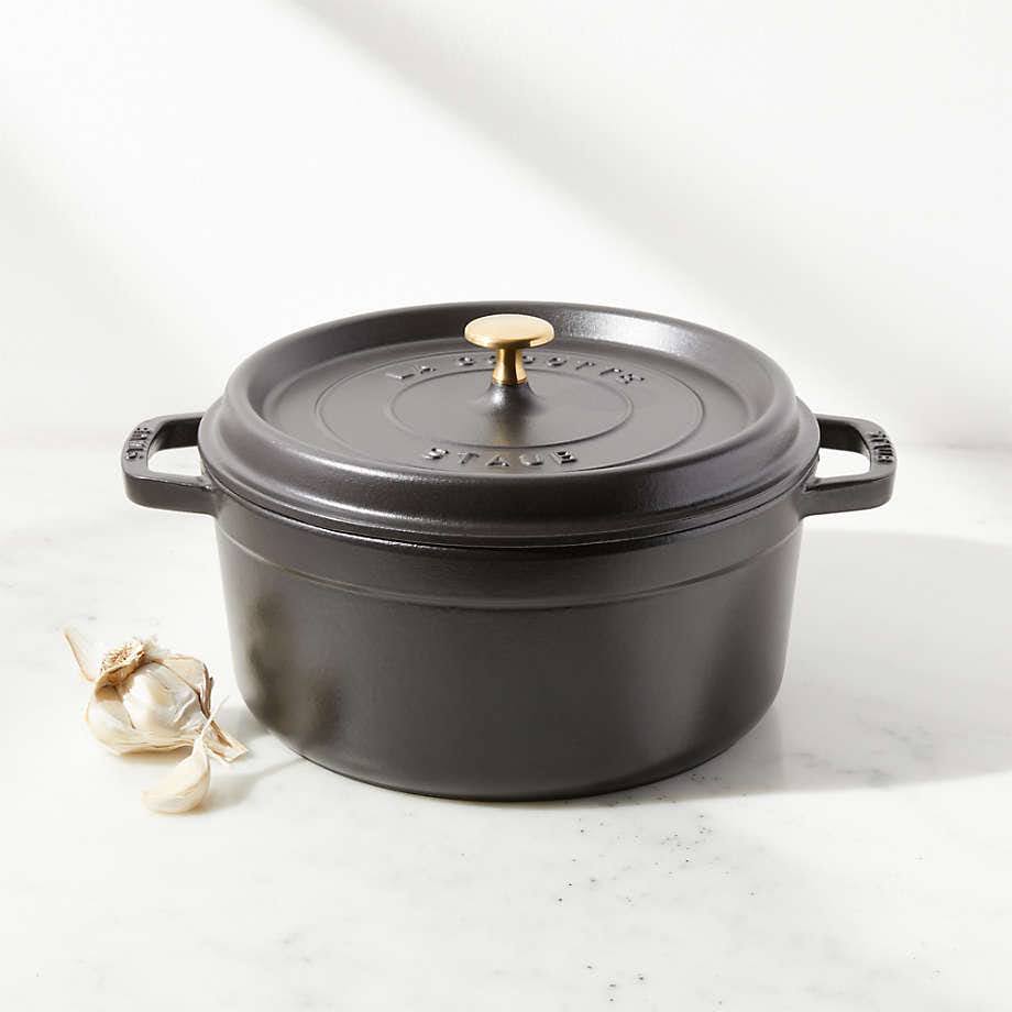 Staub Cast Iron QT Cocotte, Black HOPSON GRACE - Main Image