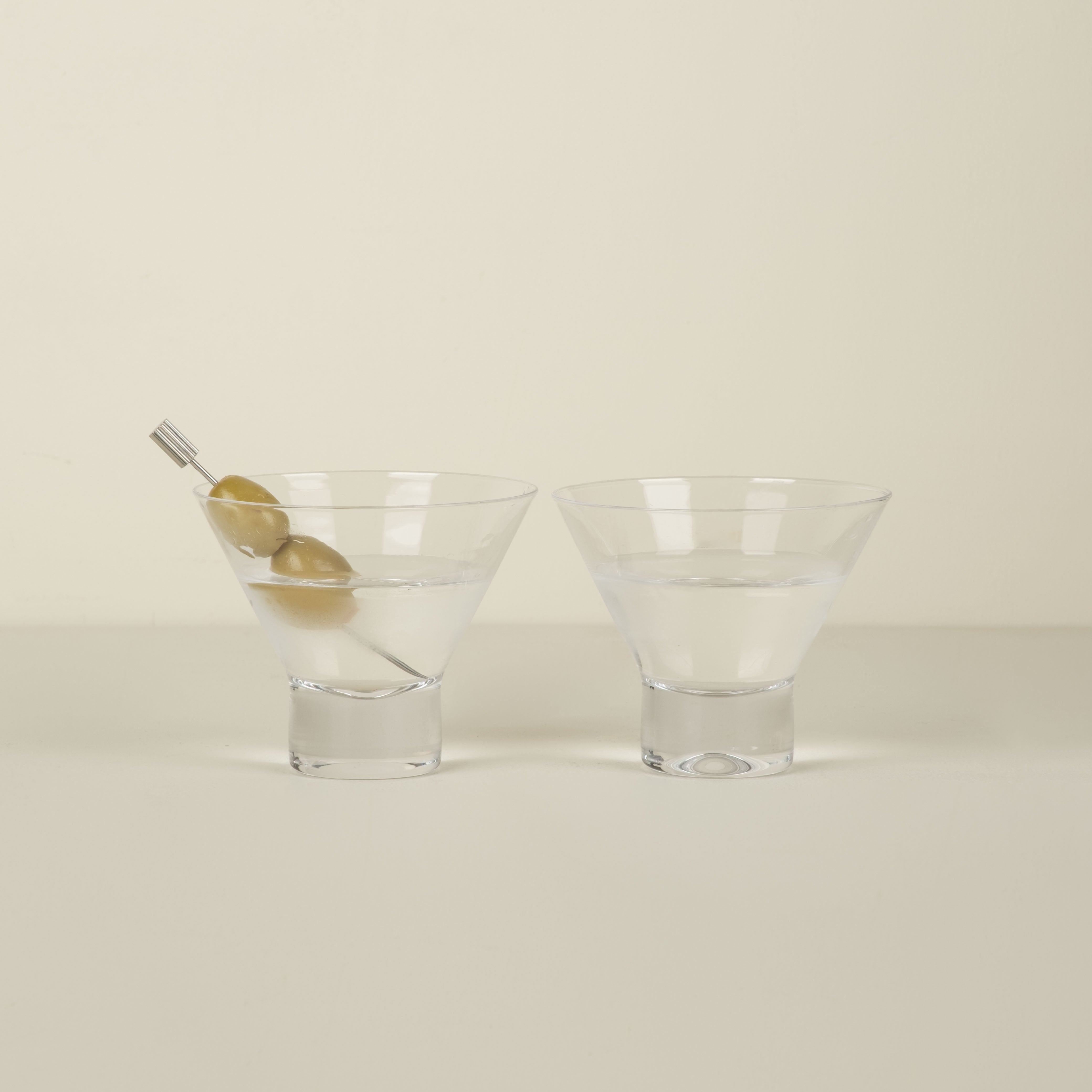 Stemless Martini Glass, Set/2