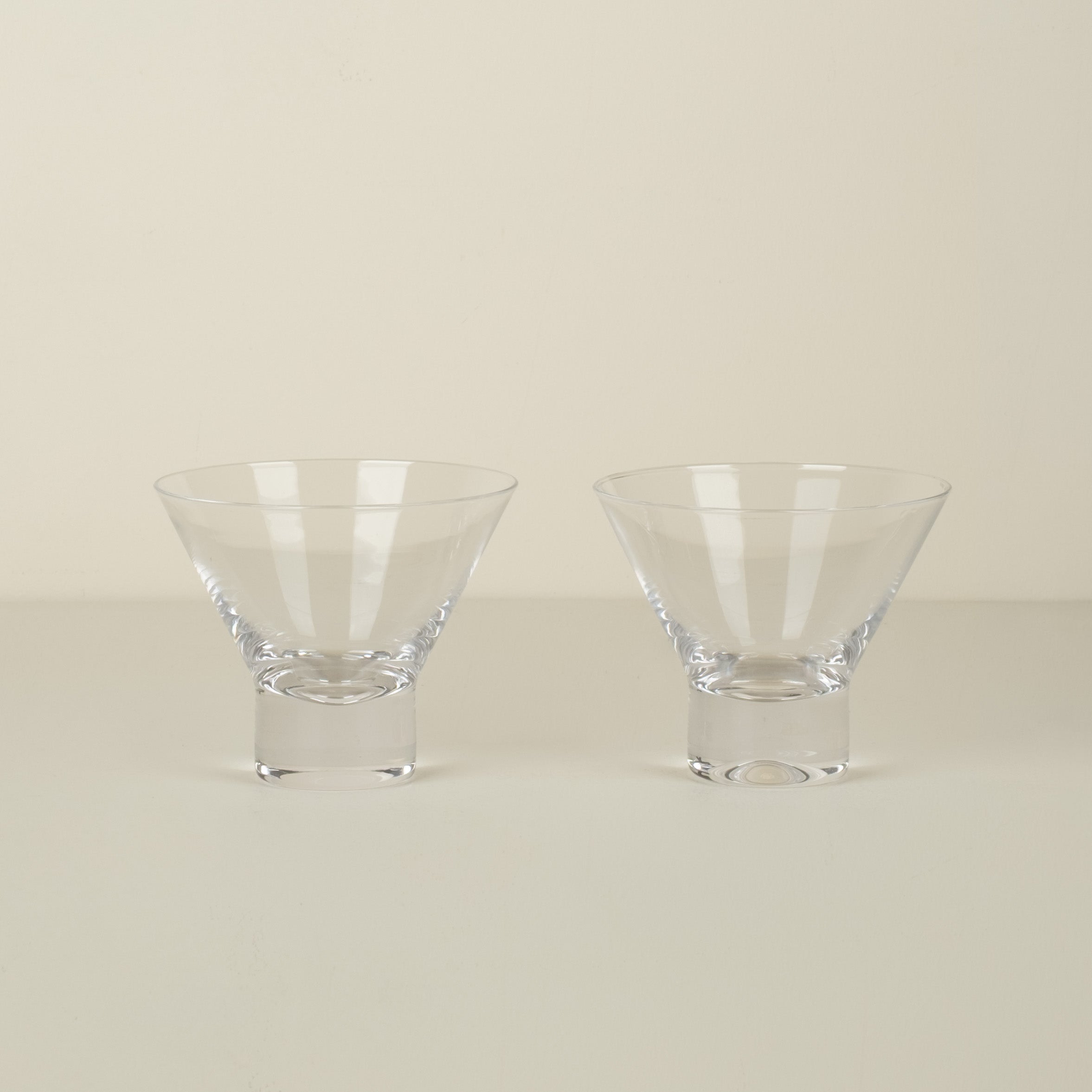 Stemless Martini Glass, Set/2
