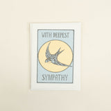 Swallow Sympathy Letterpress Card
