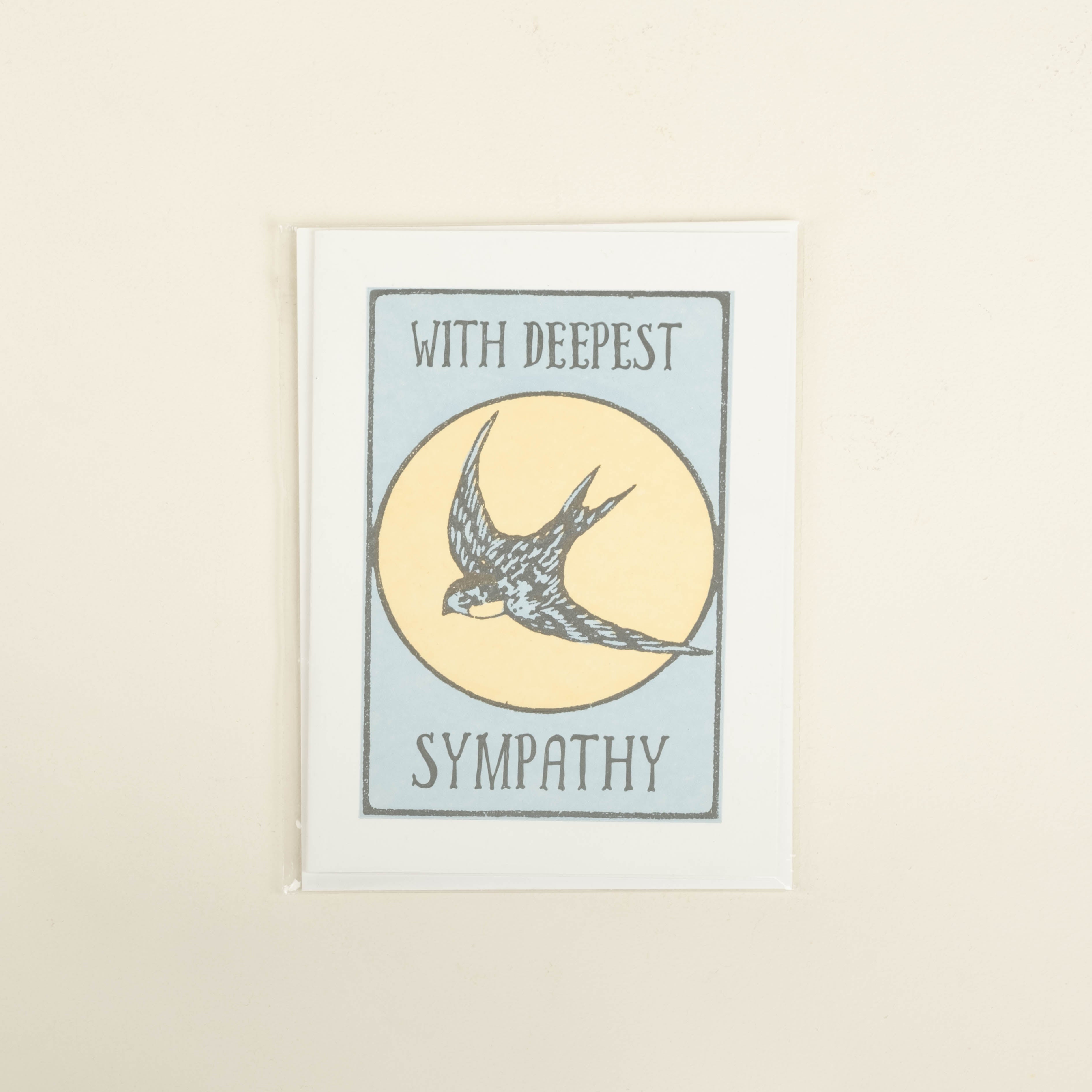 Swallow Sympathy Letterpress Card