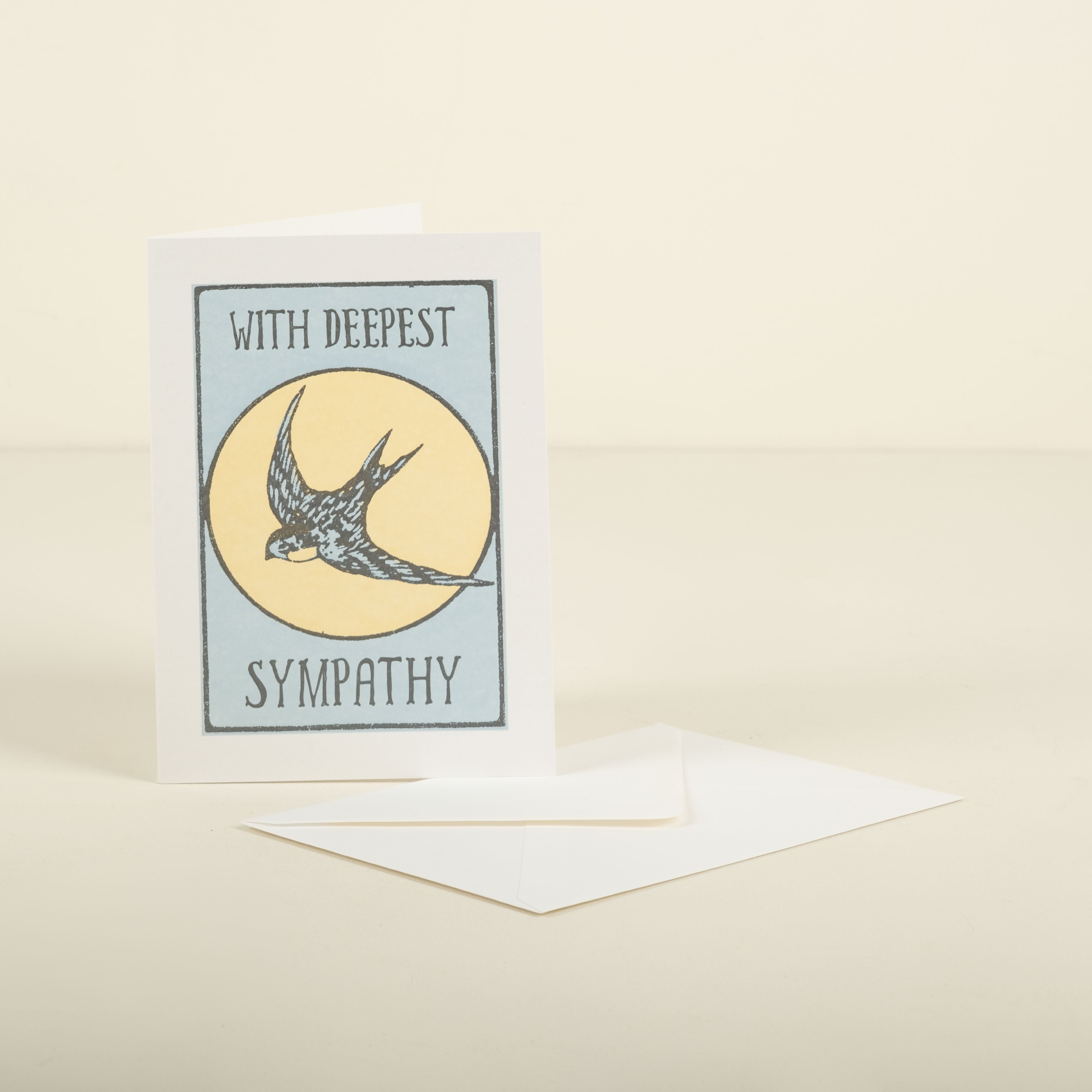 Swallow Sympathy Letterpress Card 1