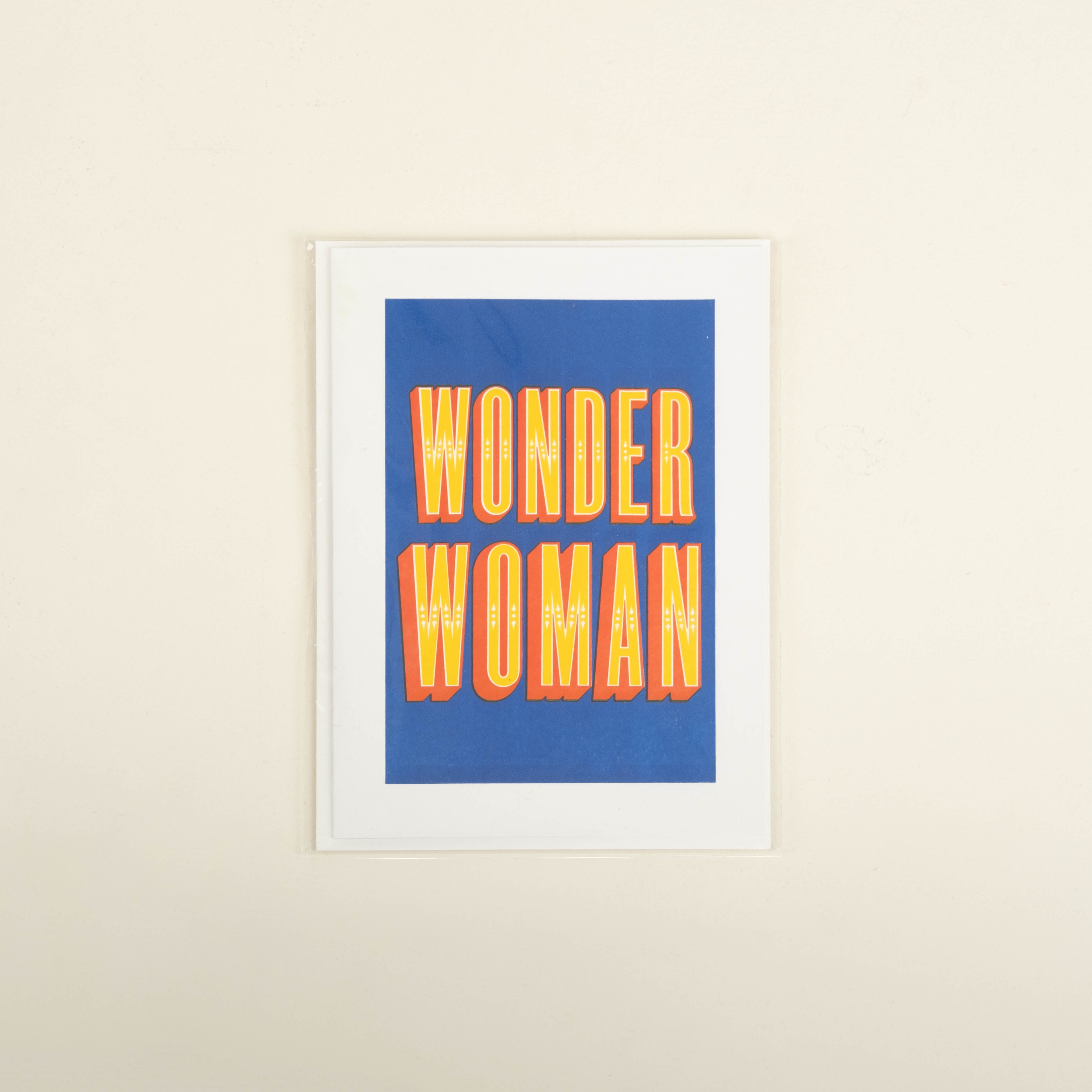 Wonder Woman Letterpress Card