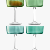 Gems Jade Champagne/Cocktail Glasses, Set of 4