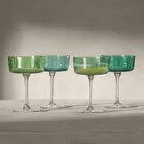 Gems Jade Champagne/Cocktail Glasses, Set of 4