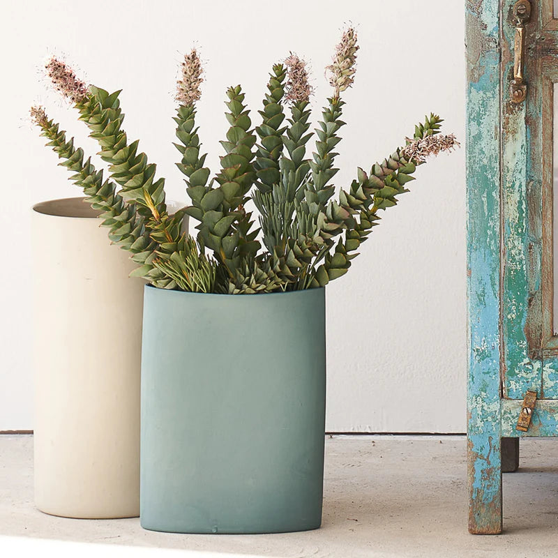 Bottle oval vase
