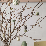 Eggs w/ Leaves Ornaments, Set of 3