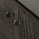 Grooves Sideboard, Teak Black, 4 Doors