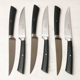 Black Handle Steak Knives Set of 6 1
