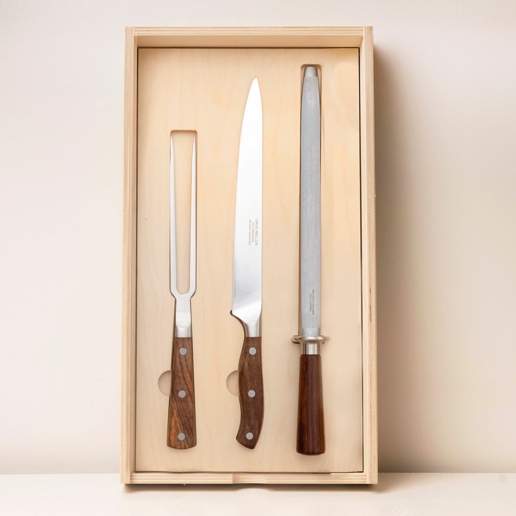 Rosewood Carving Set