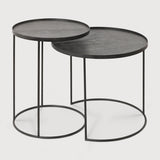 Round Tray Side Table Set
