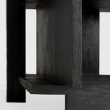 Teak Abstract Black Column
