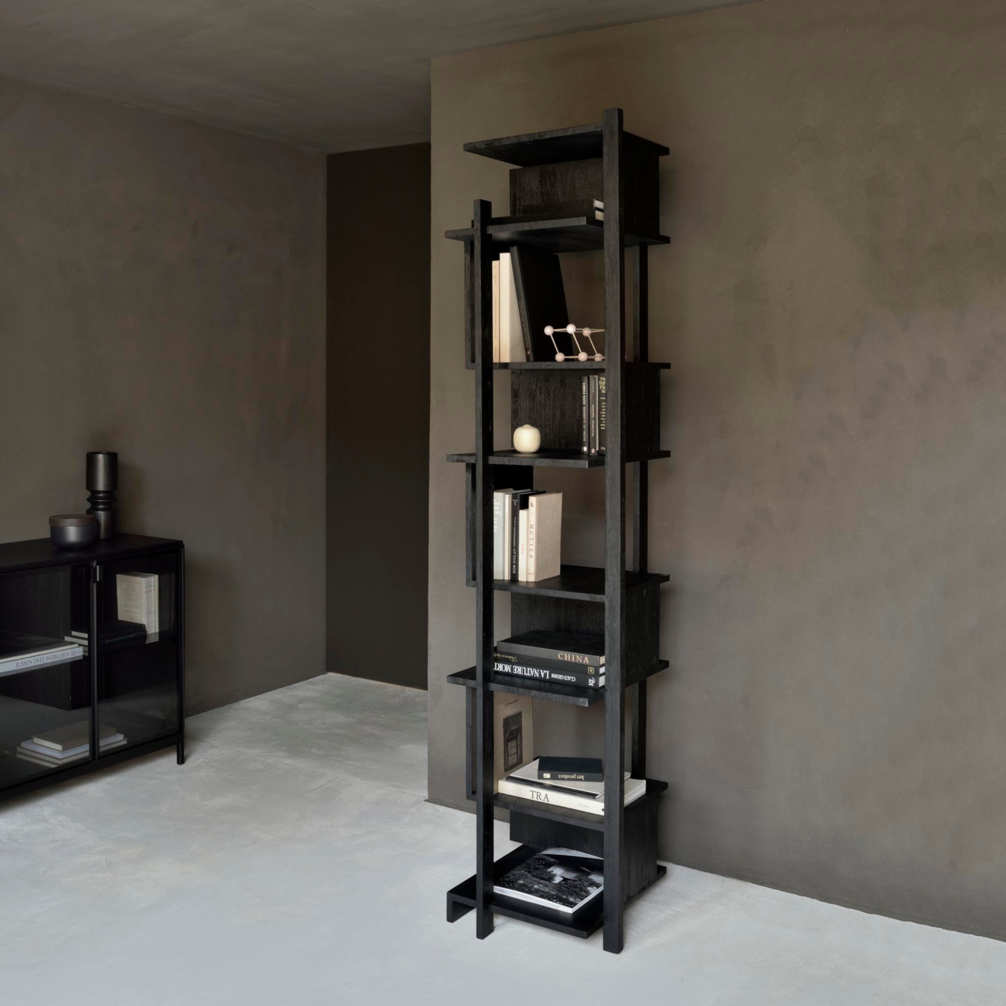 Teak Abstract Black Column