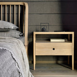 Oak Spindle Bedside Table