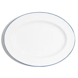 Line Oval Serving Platter, 36cm, Cobalt