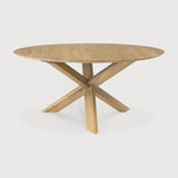 Oak Circle Dining Table 64"
