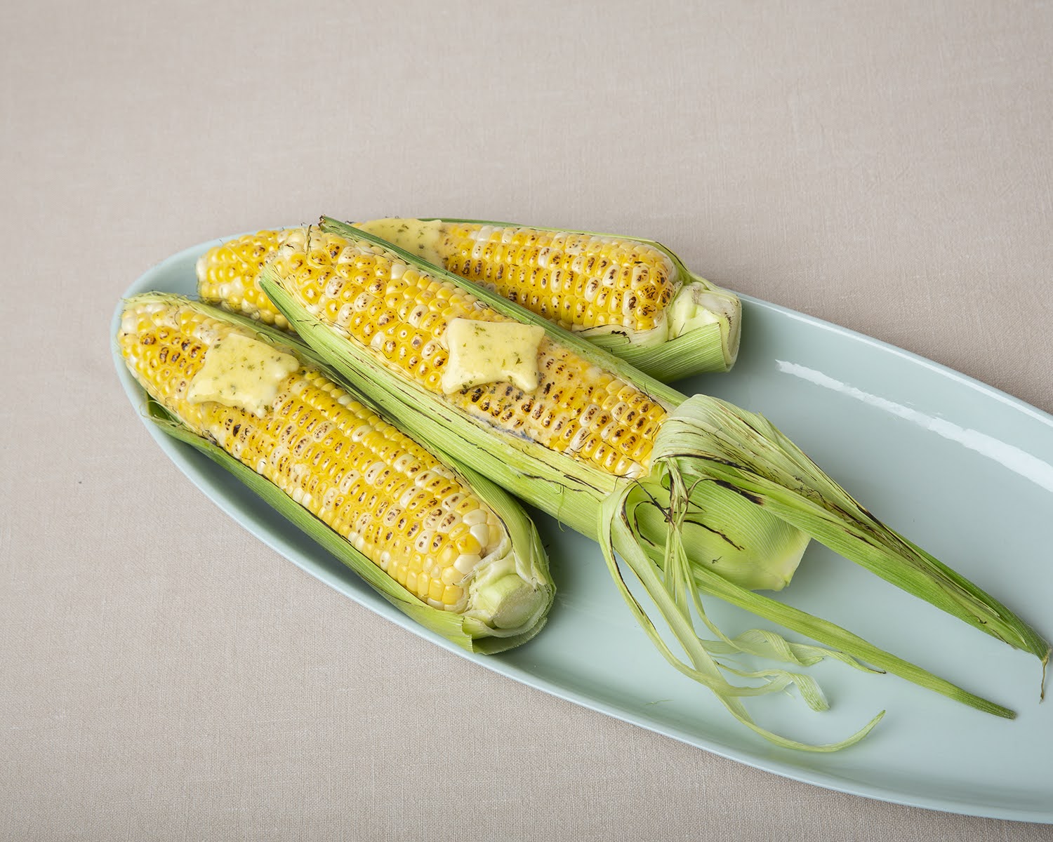 Grilled Corn with Herb Butter