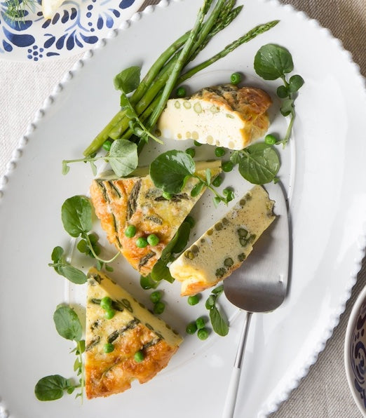 Spring Frittata with Peas, Gruyere & Asparagus