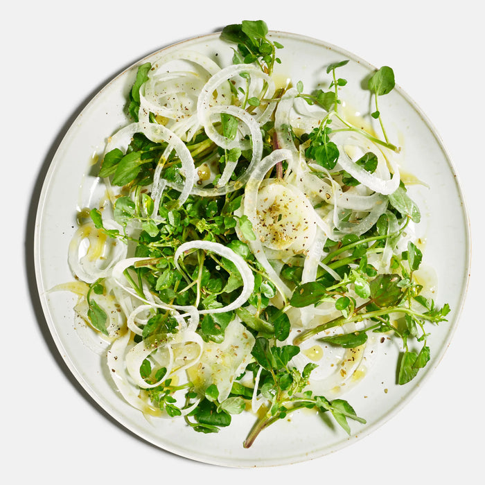 White Onion, Fennel, and Watercress Salad