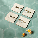 Heads & Tails Fish Coasters, Set/4