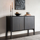 Pi Varnished Teak 2-Door Sideboard, Dark Brown
