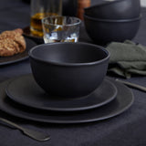 Roda Black Coupe Dinner Plate
