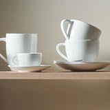 A Table White Dinnerware Collection Espresso Cup and Saucer