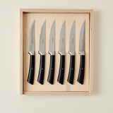 Black Handle Steak Knives Set/6