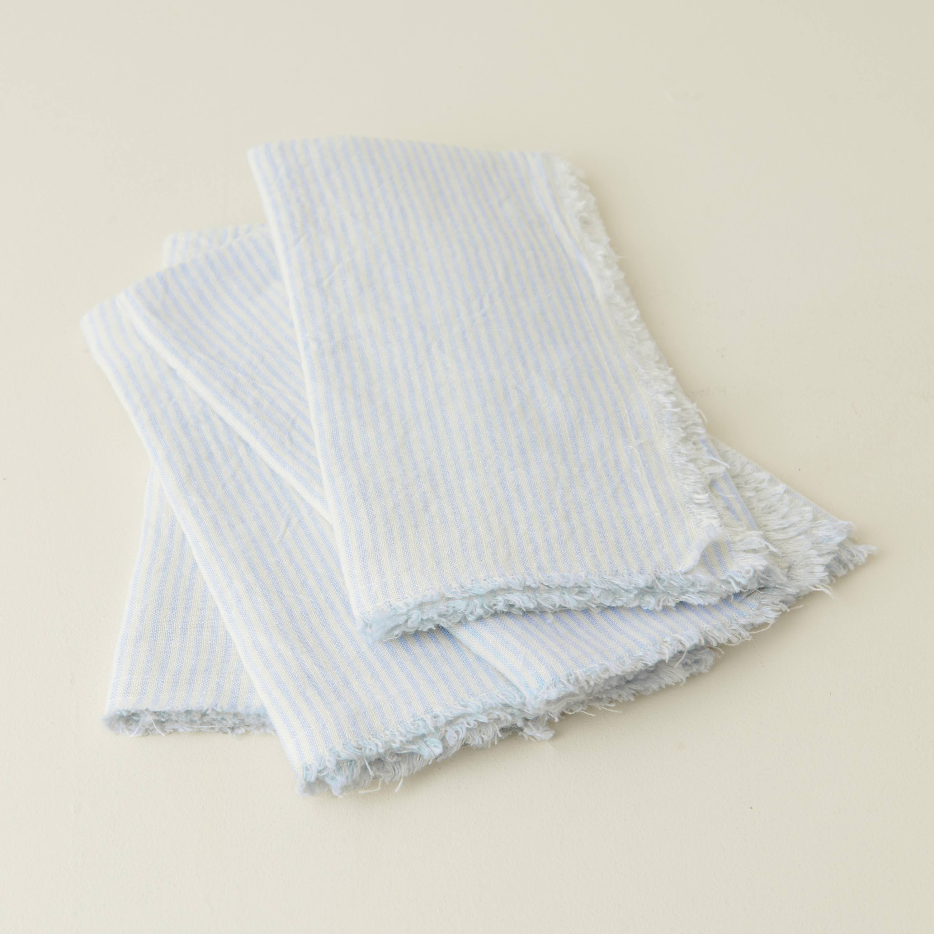 Linen Fringe Napkin, Set/4