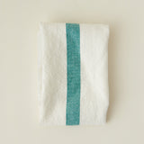 Doudou Tea Towel White/Aqua