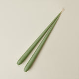 13" Tapered Candles, Set/2, Jade Stone
